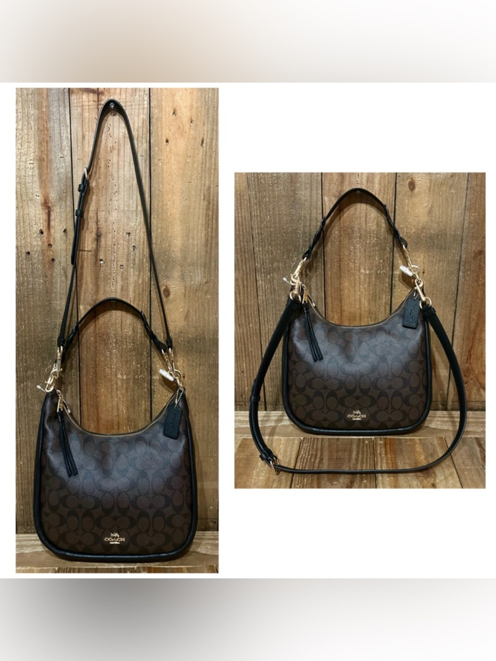 Coach. 4 Piece: New Jules Hobo Bag with Free Eyeglasses, Dust Bag & Gift Box. - Picture 3 of 16